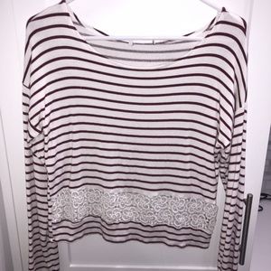 Red and White Stripped Sweater